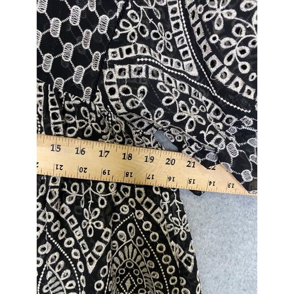 Anthropologie Akemi Kin Brooke eyelet swing dress sheer embroidered boho 4 - Picture 11 of 11